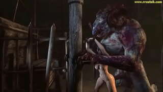 3D ಮಾನ್ಸ್ಟರ್ ಮಾಡುತ್ತದೆ ಹುಡುಗಿಯರು ಹೊಟ್ಟೆ ಉಬ್ಬರ